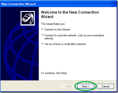 Мастер создания VPN-подключения в Windows XP