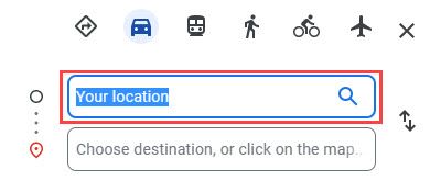 Выбор начальной точки на карте