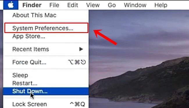 Окно системных настроек macOS