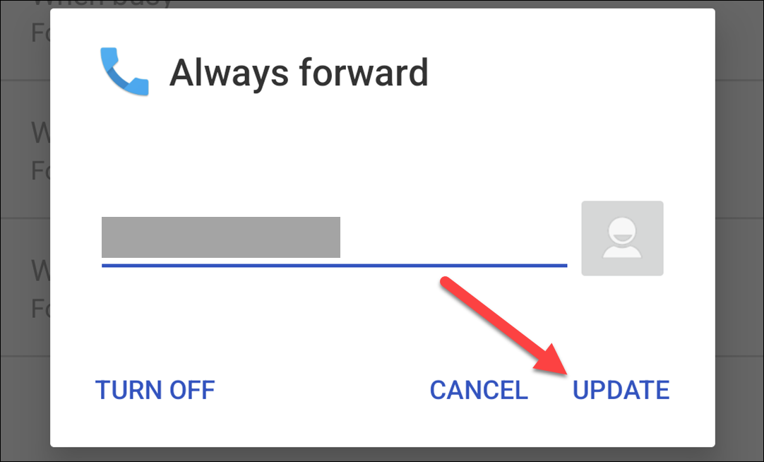 Введите номер и подтвердите включение переадресации