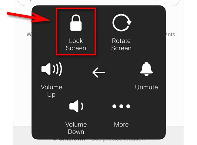 In the AssistiveTouch menu, tap 