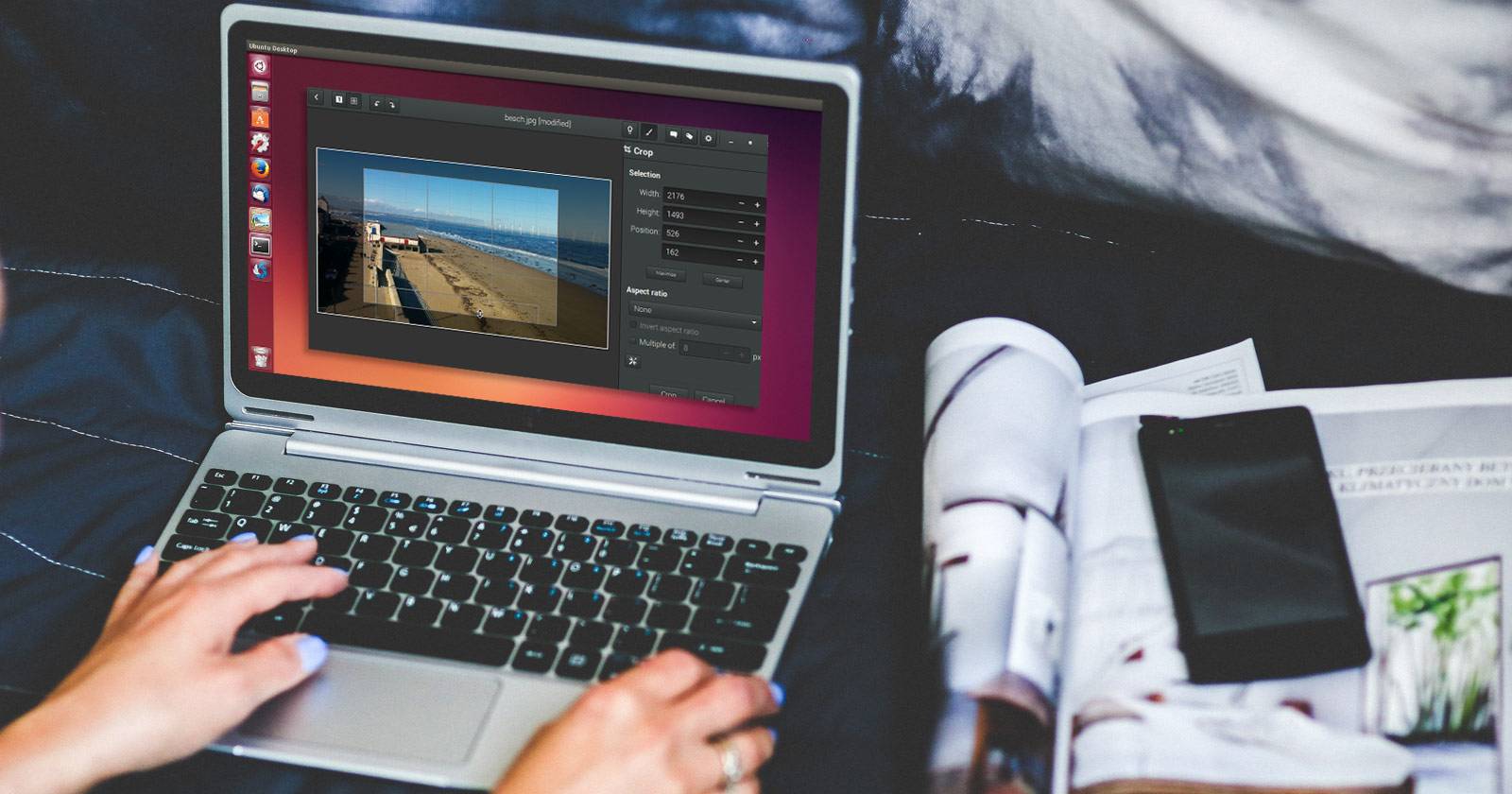 Обрезать и изменить размер изображений в Linux