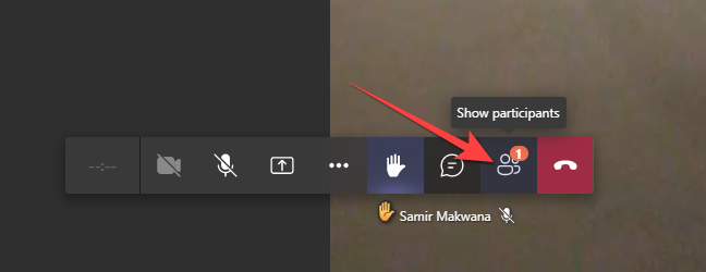 Кнопка «Участники» на нижней панели веб‑версии