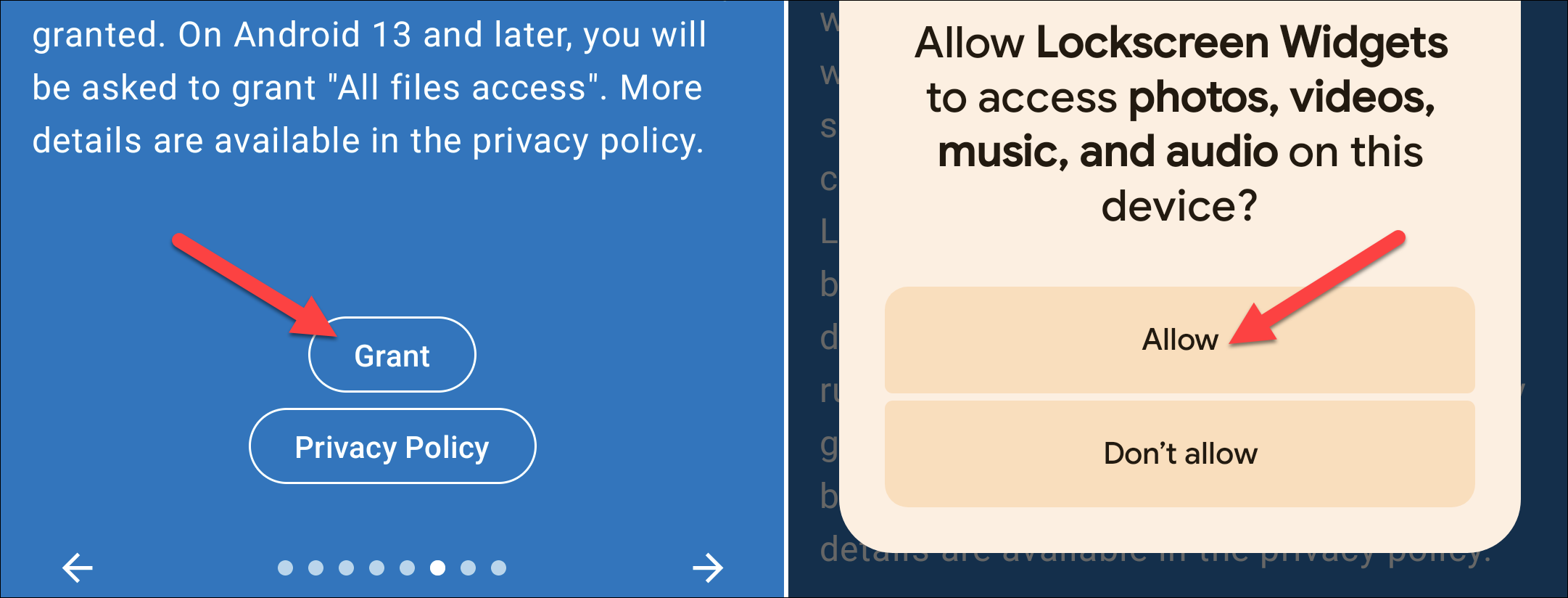 Grant access to media.