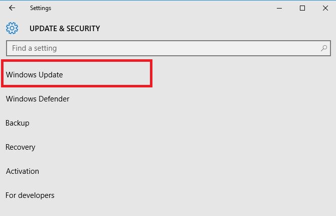 Кнопка проверки обновлений в Windows Update