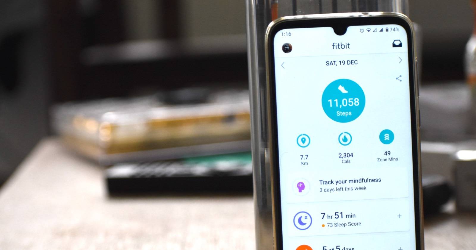 Fitbit app fitness data