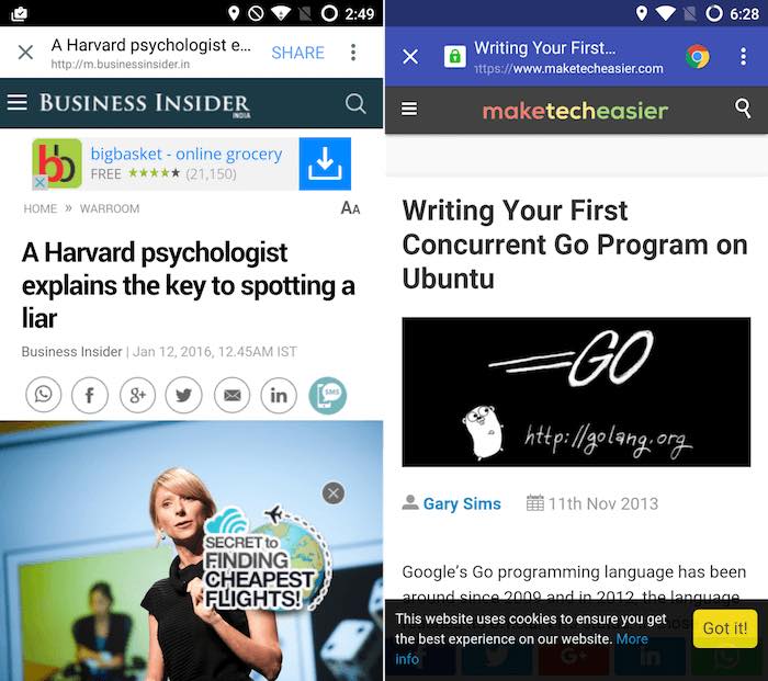 Chromer: Chrome Custom Tabs вместо встроенного браузера