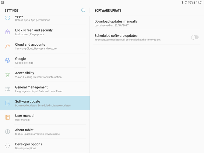 ensure android phone is up-to-date and secure