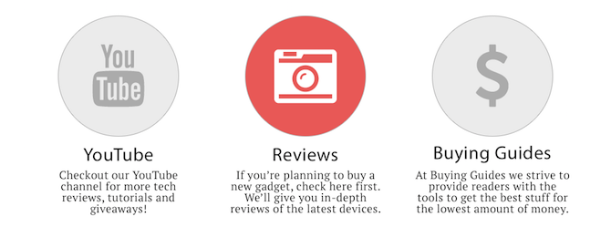 Иконки разделов — макет