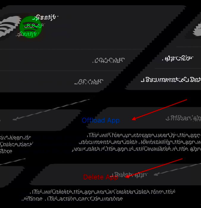 Ios Ipados Offload Delete