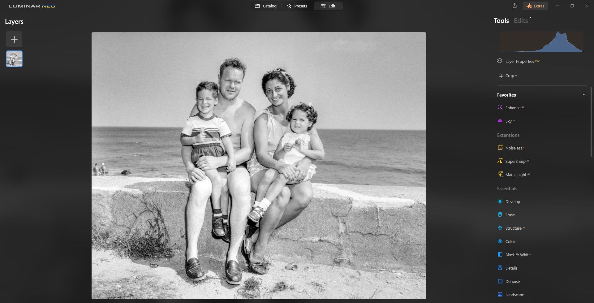 Фотография после редактирования