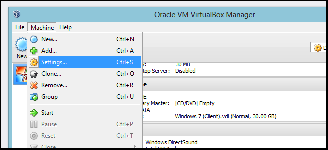 Раздел Storage — выбор пустого привода