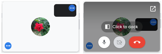 Режим картинка в картинке для Google Meet