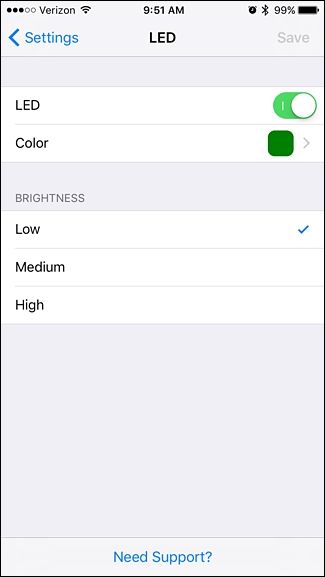 Экран выбора цвета: откройте 'Цвет' и выберите оттенок на палитре