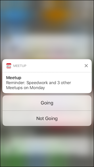 3D Touch: жёсткое нажатие для дополнительных опций уведомления