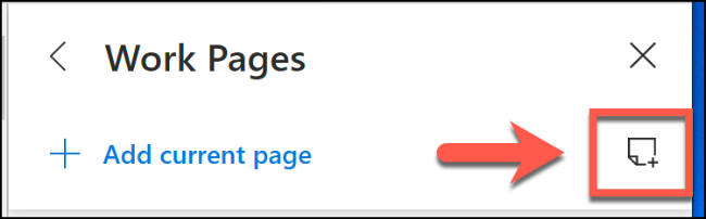 Нажмите значок добавления заметки, чтобы создать заметку в коллекции Edge