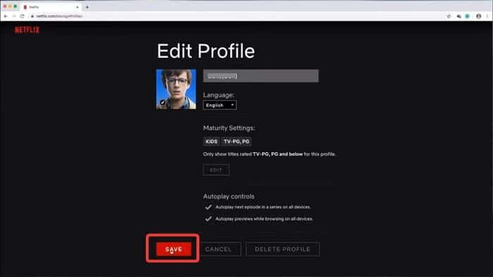 편집 저장 버튼을 가리키는 화면