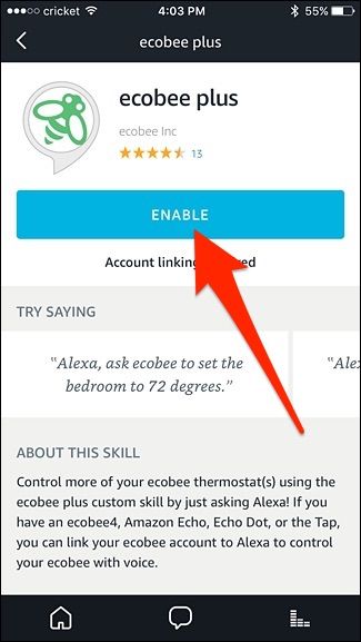 Окно входа в аккаунт Ecobee
