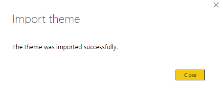 Подтверждение импорта темы