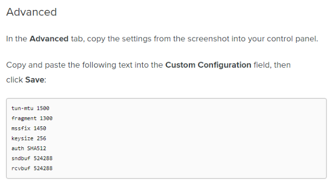 Пример настроек Tomato для ExpressVPN