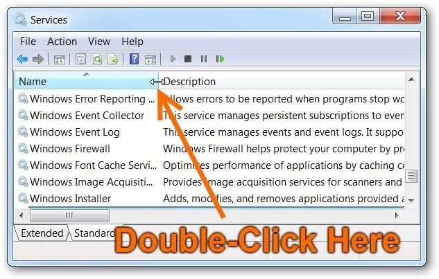 Двойной клик по разделителю столбцов автоматически подгоняет ширину
