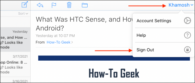 Подтверждение доверия браузеру при выходе из iCloud Mail