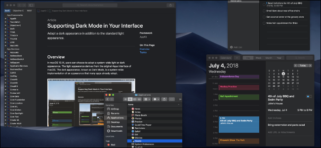 Тёмная тема и Night Shift на macOS — как включить