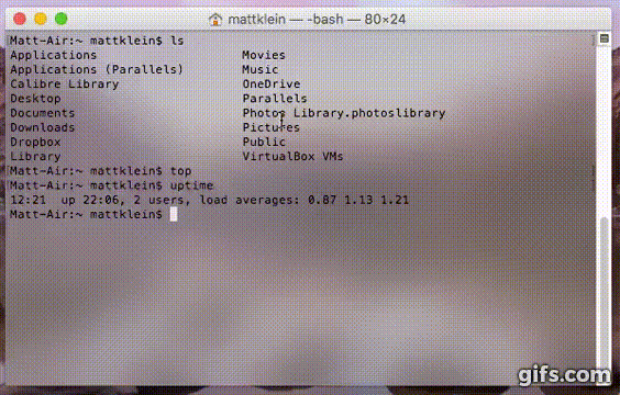 Переход между метками с помощью Command+Up/Down в Terminal