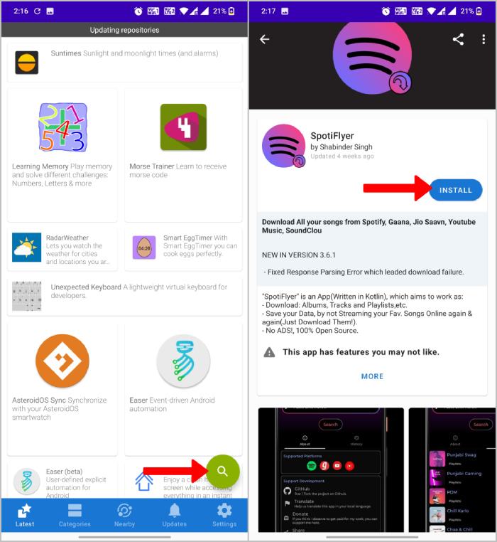 установка spotiflyer из fdroid