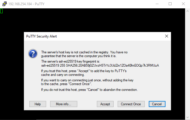 Putty Security Alert