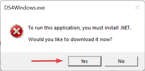 Установка .NET для запуска DS4Windows