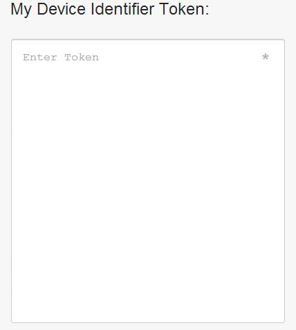 Enter Token