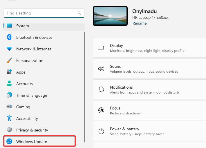 Настройки Windows — раздел «Обновление Windows»