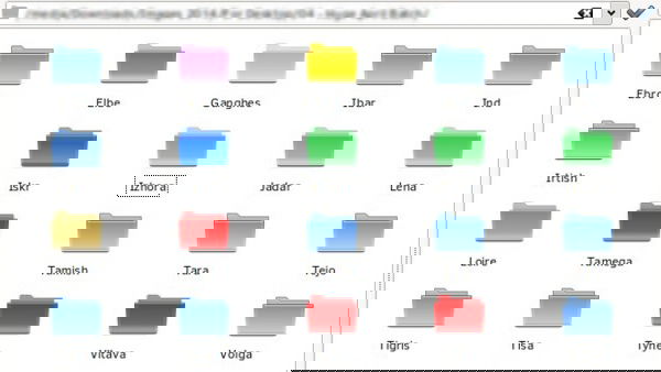 Окрашенные папки в Dolphin