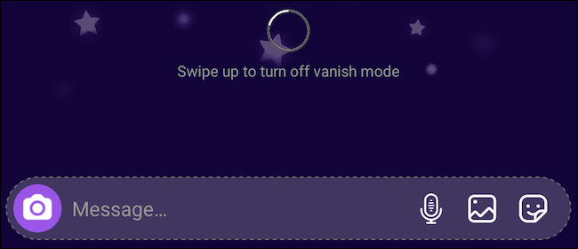 Отключение Режима исчезновения в чате Instagram