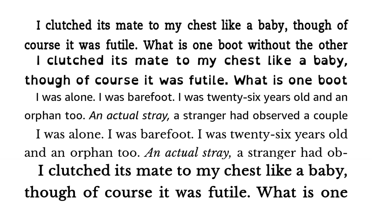 Как настроить отображение текста на Kindle