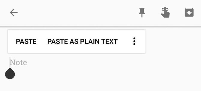 Paste text Android