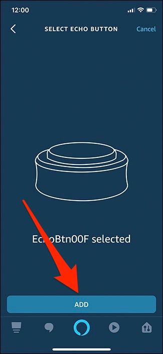 Кнопка Echo Button в процессе добавления
