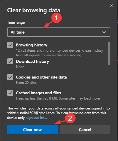 Выбор параметров очистки данных
