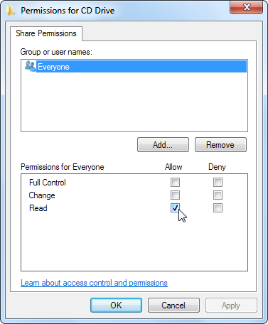 Настройки «Центр управления сетями и общим доступом» с разделом защиты паролем