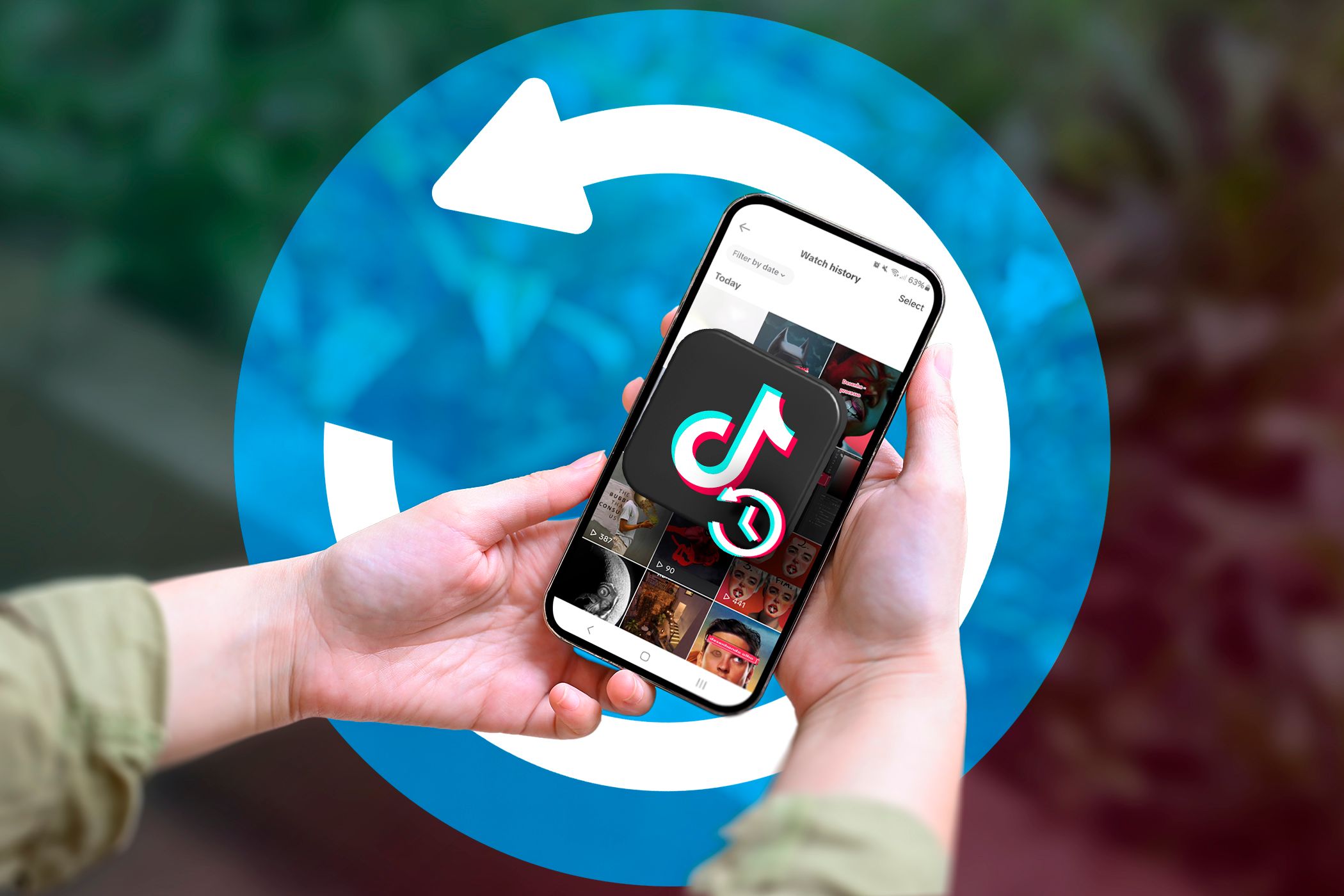 Найти просмотренное видео в TikTok