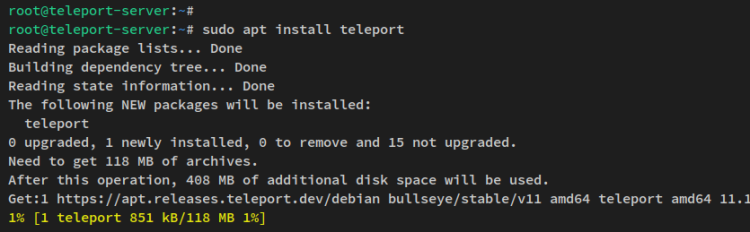 Установка Teleport