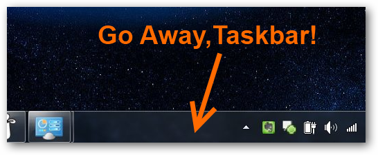 Панель задач с опциями автоскрытия и уведомлениями приложений