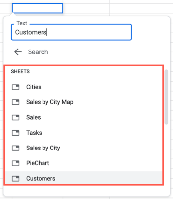 Выберите лист