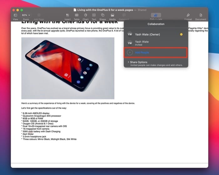 Добавить участников на Mac