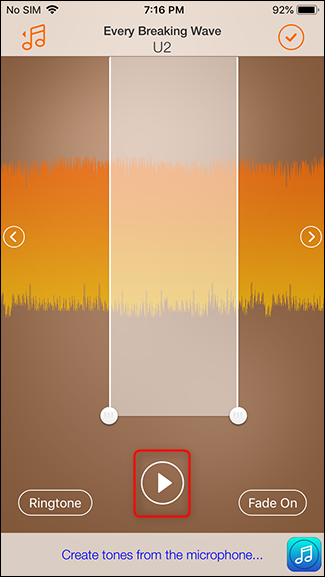 Press the play button to play