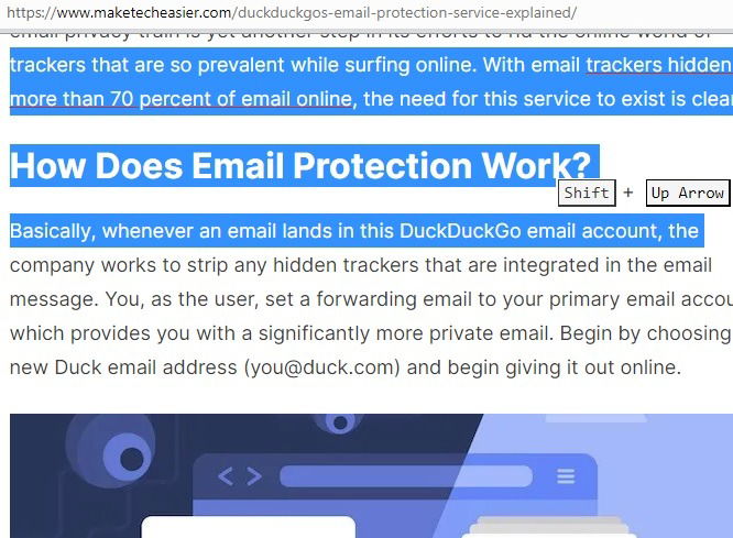 Изображение: выделение строк с помощью Shift + стрелка вверх