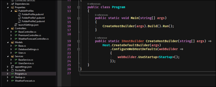 Create a new ASP.NET API application