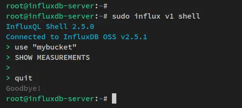 Проверка Telegraf через терминал