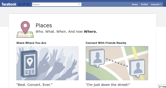 Facebook Places: настройка приватности